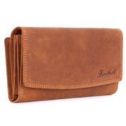 Benthill Geldbörse Groß Echt-Leder | Damen Portemonnaie XXL mit RFID Schutz | Vintage Frauen Geldbeutel mit vielen Kartenfächer inkl. Geschenkbox