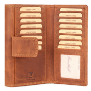 Benthill Geldbörse Groß Echt-Leder | Damen Portemonnaie XXL mit RFID Schutz | Vintage Frauen Geldbeutel mit vielen Kartenfächer inkl. Geschenkbox