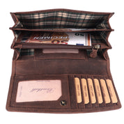 Benthill Geldbörse Groß Echt-Leder | Damen Portemonnaie XXL mit RFID Schutz | Vintage Frauen Geldbeutel mit vielen Kartenfächer inkl. Geschenkbox
