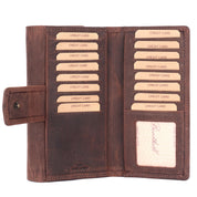 Benthill Geldbörse Groß Echt-Leder | Damen Portemonnaie XXL mit RFID Schutz | Vintage Frauen Geldbeutel mit vielen Kartenfächer inkl. Geschenkbox