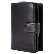 Benthill Geldbörse Damen Leder | Geldbeutel mit RFID Schutz aus Rindsleder | Portmonee mit 8 Kartenfächer Mittelgroß | Echt Leder Slim-Wallet Vintage inkl. Geschenkbox