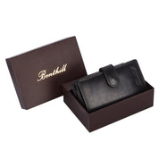 Benthill Geldbörse Damen Leder | Geldbeutel mit RFID Schutz aus Rindsleder | Portmonee mit 8 Kartenfächer Mittelgroß | Echt Leder Slim-Wallet Vintage inkl. Geschenkbox