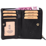 Benthill Kleine Geldbörse Echt Leder - Damen Geldbeutel mit RFID Schutz - 6 Kartenfächer - Slim-Wallet inkl. Geschenkbox