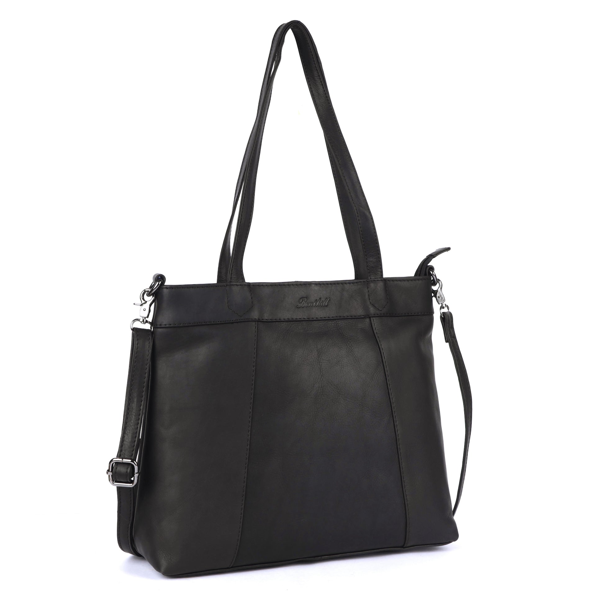 Benthill Shopper Damen Echt Leder | Damen Schultertasche aus Rindsleder | Echtleder Frauen Umhängetasche Vintage