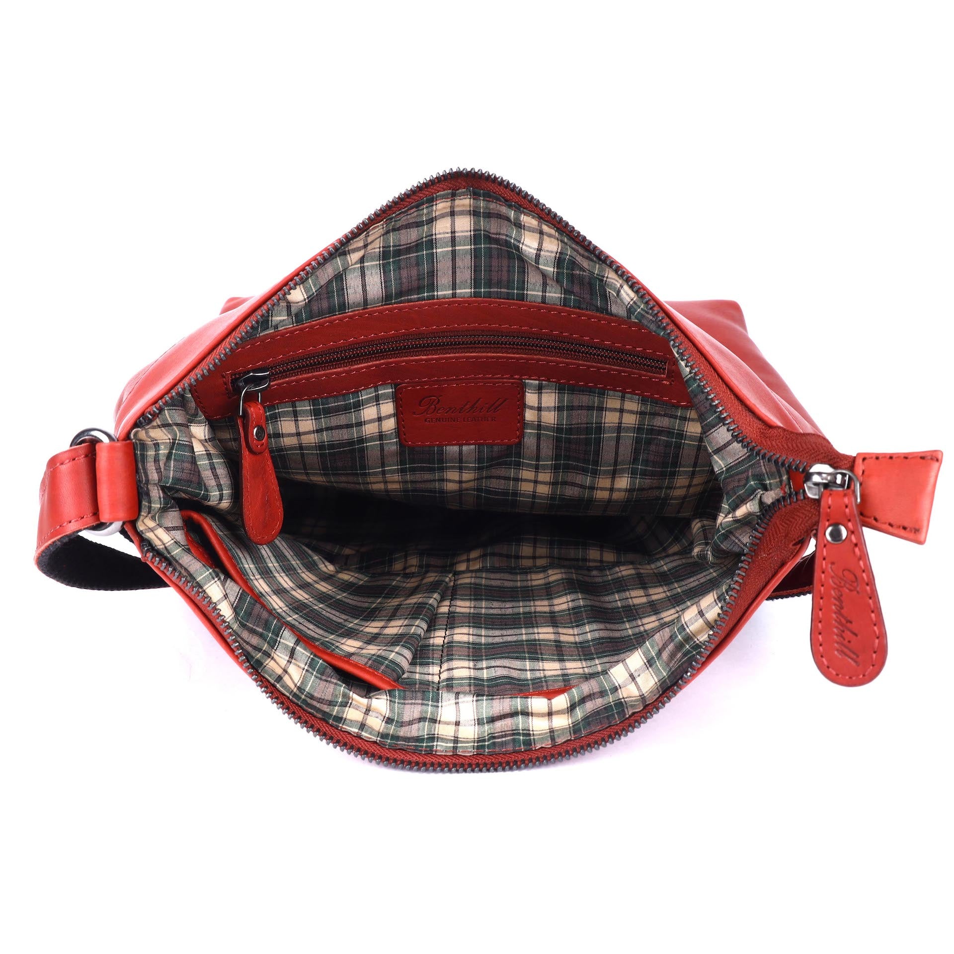 Benthill Umhängetasche Damen Leder | Damen Schultertasche aus Rindsleder | Echtleder Frauen Handtasche Vintage