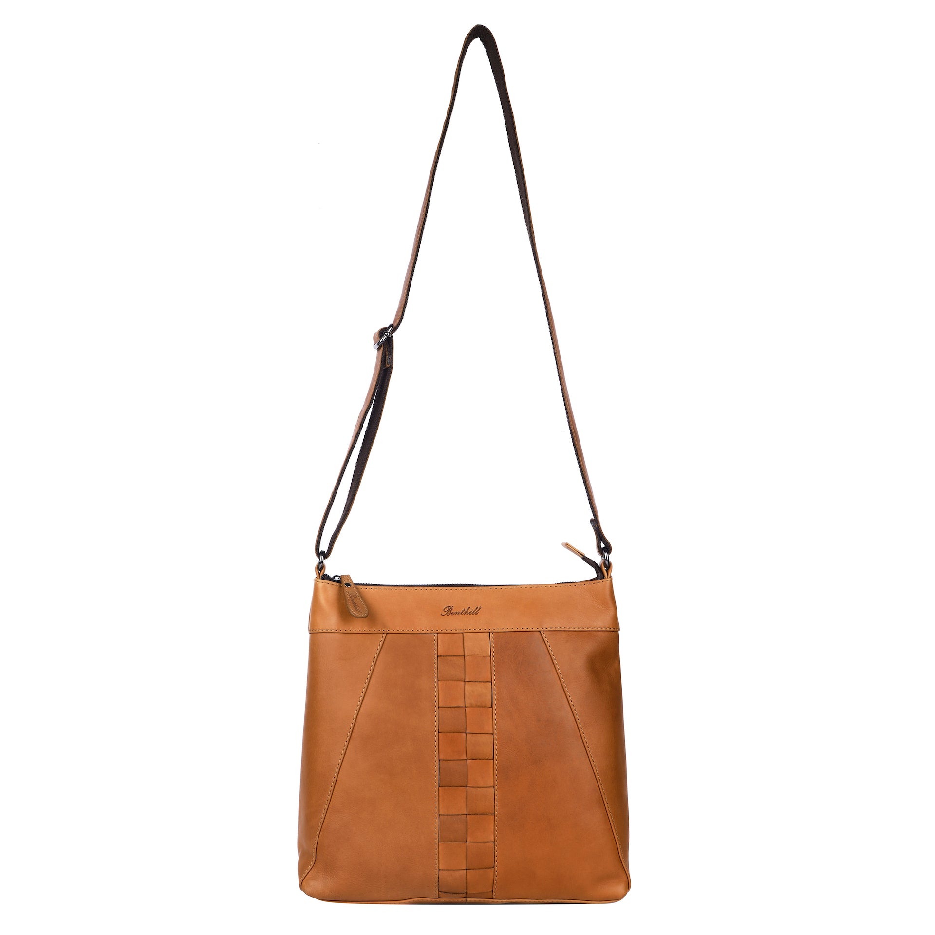 Benthill Umhängetasche Damen Leder | Damen Schultertasche aus Rindsleder | Echtleder Frauen Handtasche Vintage
