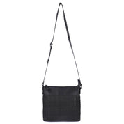 Benthill Umhängetasche Damen Leder | Damen Schultertasche aus Rindsleder | Echtleder Damen Handtasche Vintage mit geflochtenem Muster