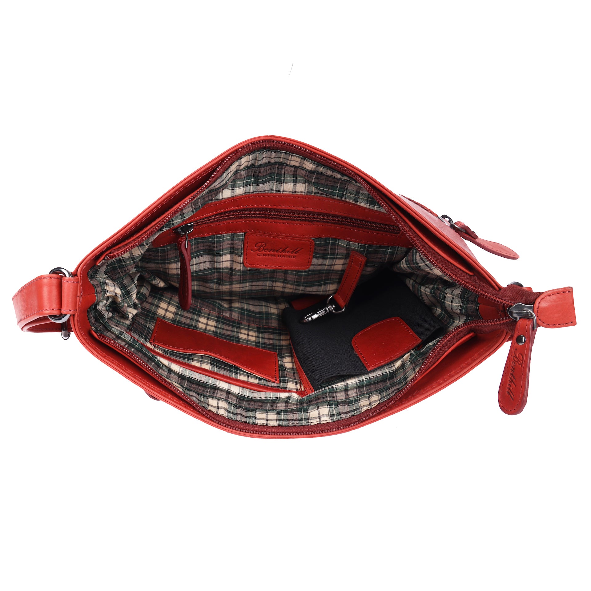 Benthill Damen Handtasche Leder - Shopper aus weichem hochwertigem Echtleder - Vintage Fashion Bag Beutel - Umhängetaschen - Schultertasche