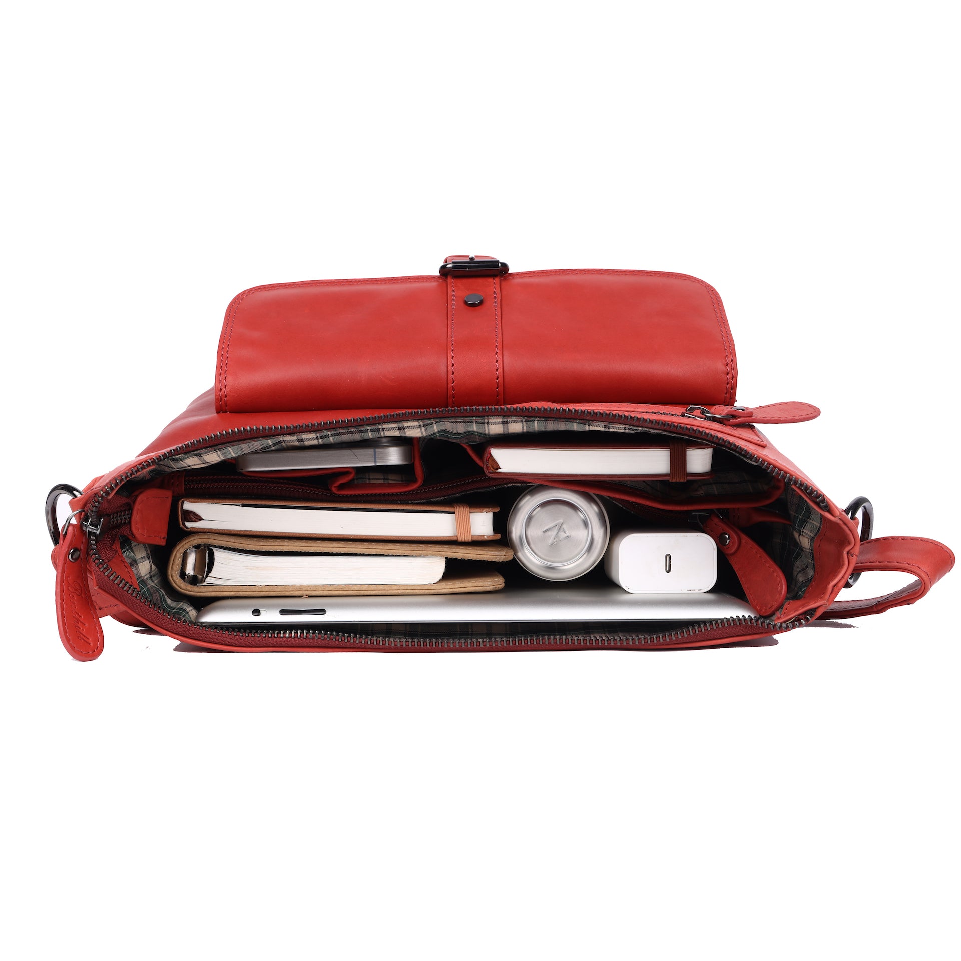 Benthill Damen Handtasche Leder - Umhängetasche aus weichem hochwertigem Echtleder - Vintage Fashion Bag Beutel - Shopper - Schultertasche