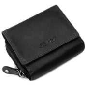 Benthill Kleine Geldbörse Leder RFID | Minibörse mit Münzfach & Scheinfach | Damen & Herren Mini Portemonnaie Echt Leder inkl. Geschenkbox