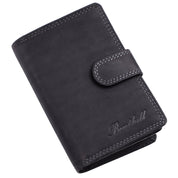 Benthill Geldbörse Damen Leder | Geldbeutel mit RFID Schutz aus Rindsleder | Portmonee mit 8 Kartenfächer Mittelgroß | Echt Leder Slim-Wallet Vintage inkl. Geschenkbox
