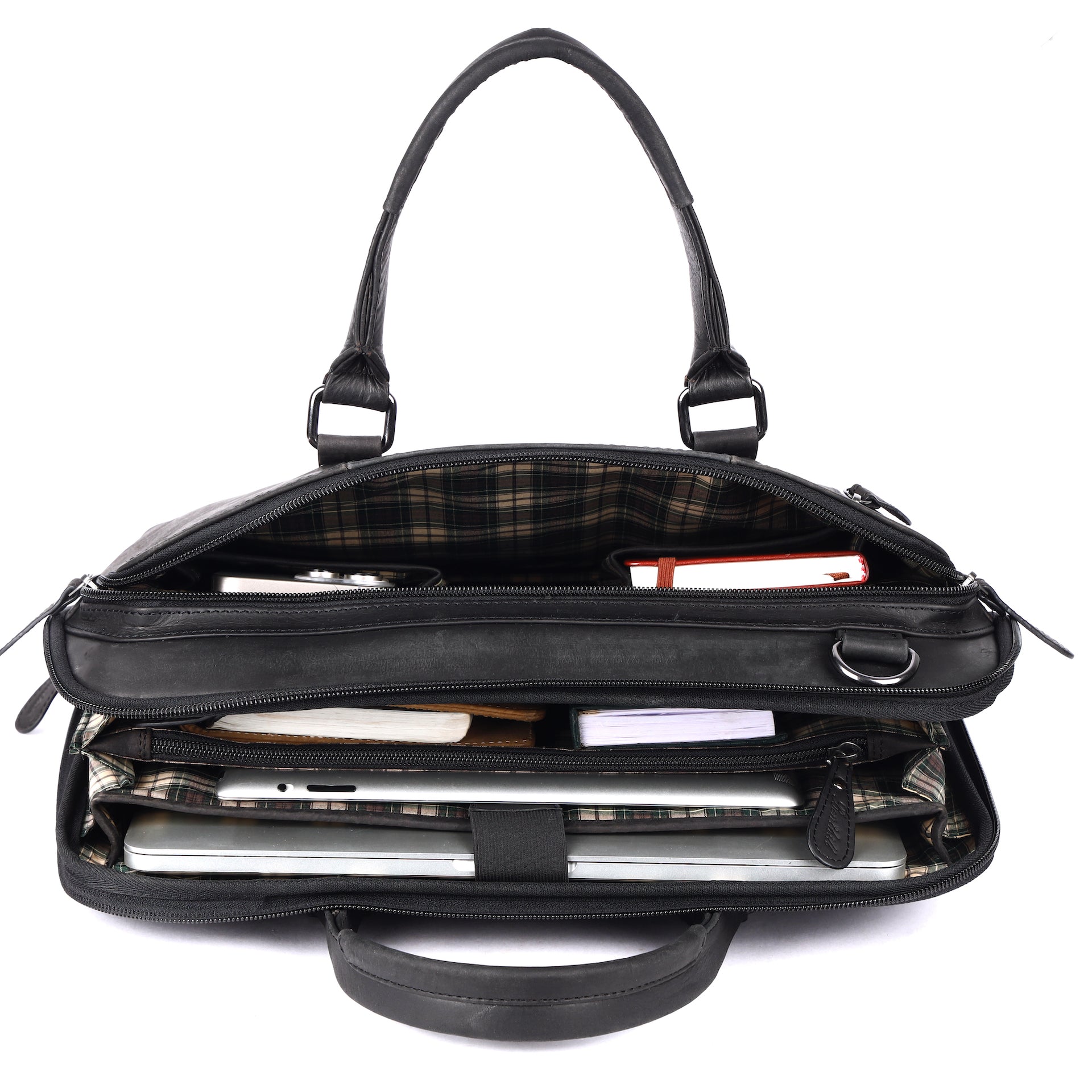 Benthill Laptoptasche Echt-Leder I Leder Umhängetasche für Laptop I Aktentasche für Notebook I Damen und Herren Tasche I Notebooktasche