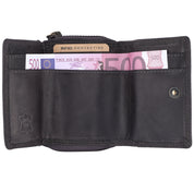 Benthill Kleine Geldbörse Leder RFID | Minibörse mit Münzfach & Scheinfach | Damen & Herren Mini Portemonnaie Echt Leder inkl. Geschenkbox