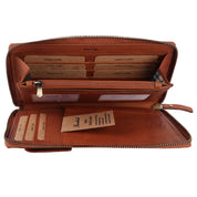 Benthill Reisebrieftasche Echt Leder | Große Dokumententasche mit RFID Schutz - Travel / Wallet aus hochwertigem Leder | Organizer / XXL Mappe | Portemonnaie mit Handyfach