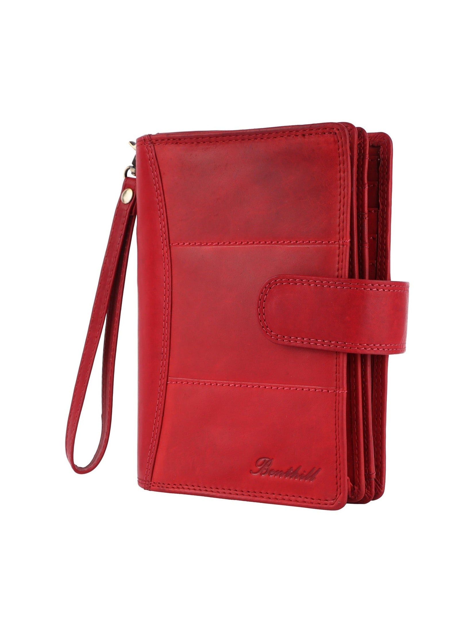 Benthill Reisebrieftasche Echt Leder - Hochwertige Dokumententasche mit RFID Schutz | Damen & Herren Handgelenktasche | Organizer - Brieftasche - Travel Wallet inkl. Geschenkbox