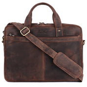 Benthill Notebooktasche Echt Leder I Aktentasche für Laptop I Umhängetasche für Notebook I Damen & Herren Schultertasche I Bürotasche