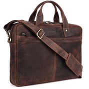 Benthill Notebooktasche Echt Leder I Aktentasche für Laptop I Umhängetasche für Notebook I Damen & Herren Schultertasche I Bürotasche