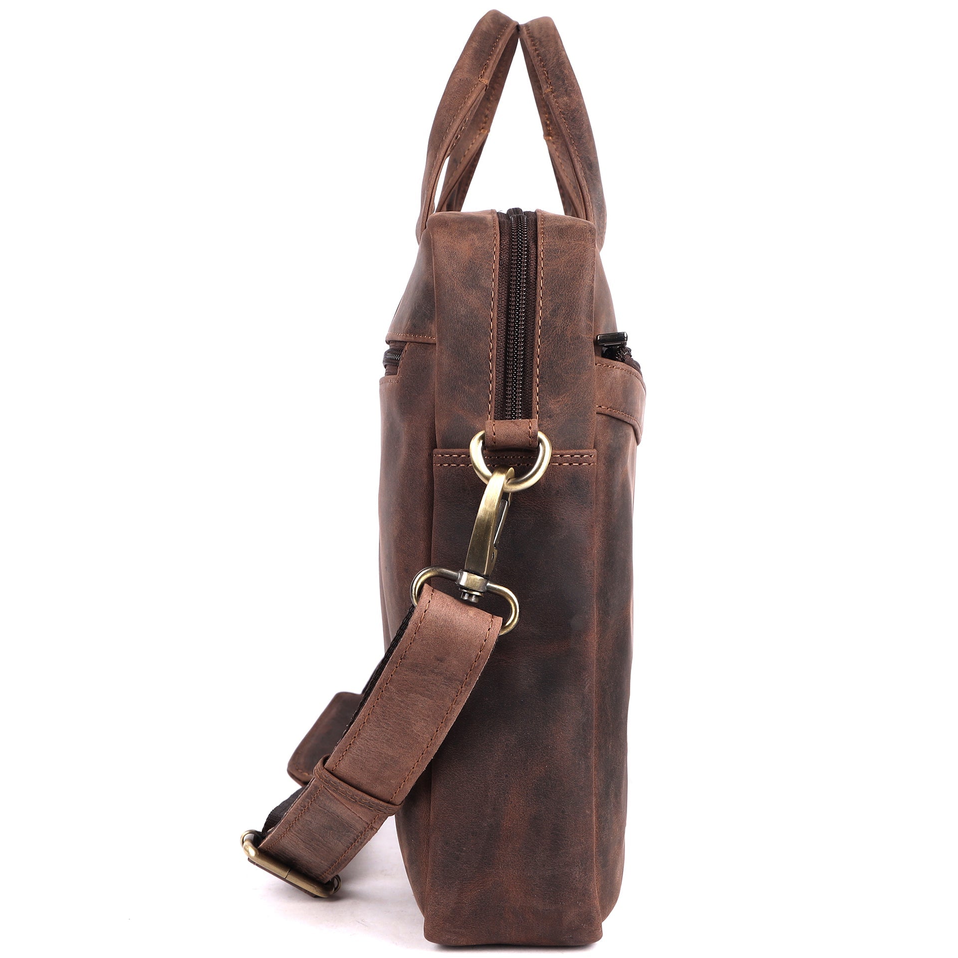 Benthill Notebooktasche Echt Leder I Aktentasche für Laptop I Umhängetasche für Notebook I Damen & Herren Schultertasche I Bürotasche