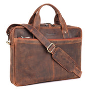 Benthill Notebooktasche Echt Leder I Aktentasche für Laptop I Umhängetasche für Notebook I Damen & Herren Schultertasche I Bürotasche