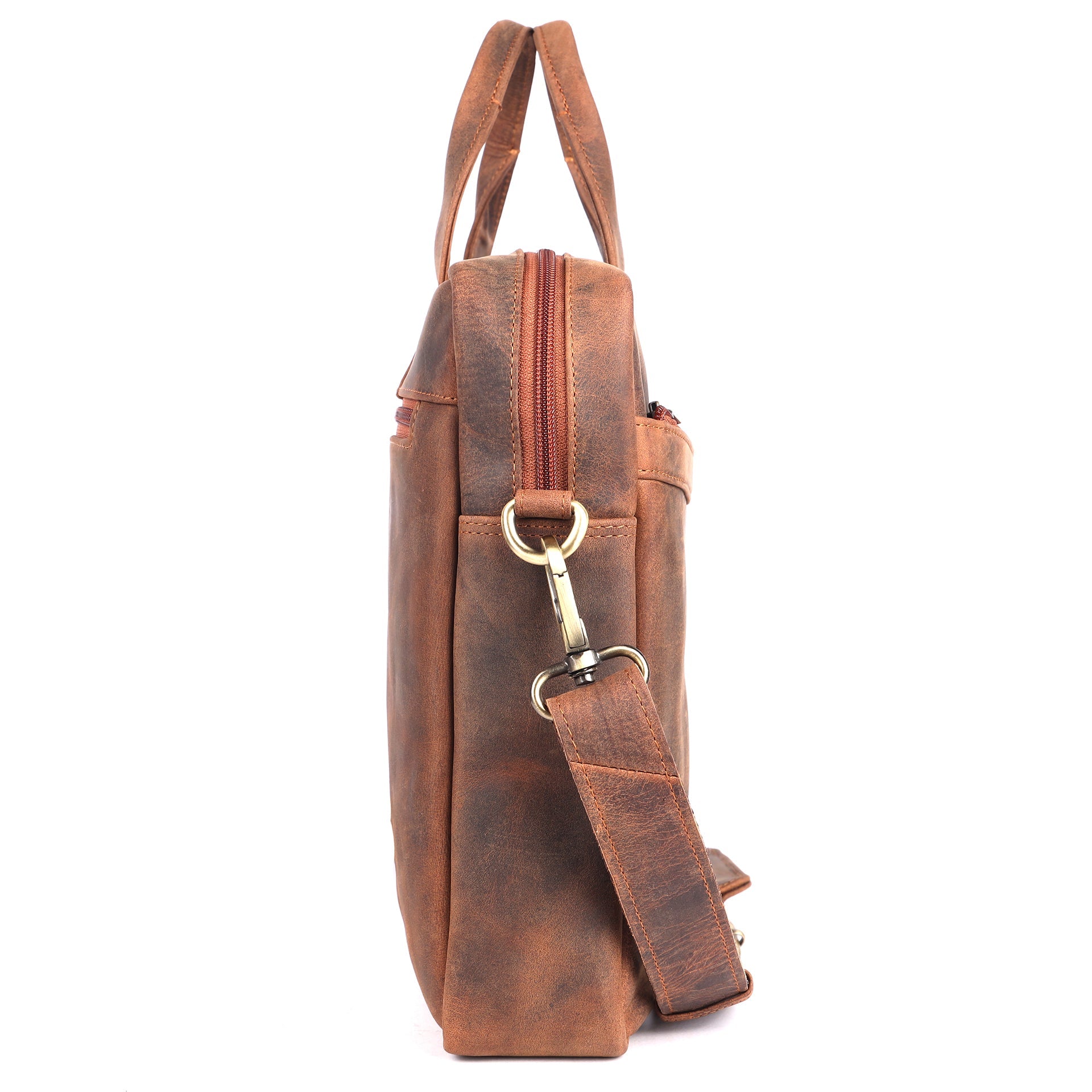 Benthill Notebooktasche Echt Leder I Aktentasche für Laptop I Umhängetasche für Notebook I Damen & Herren Schultertasche I Bürotasche