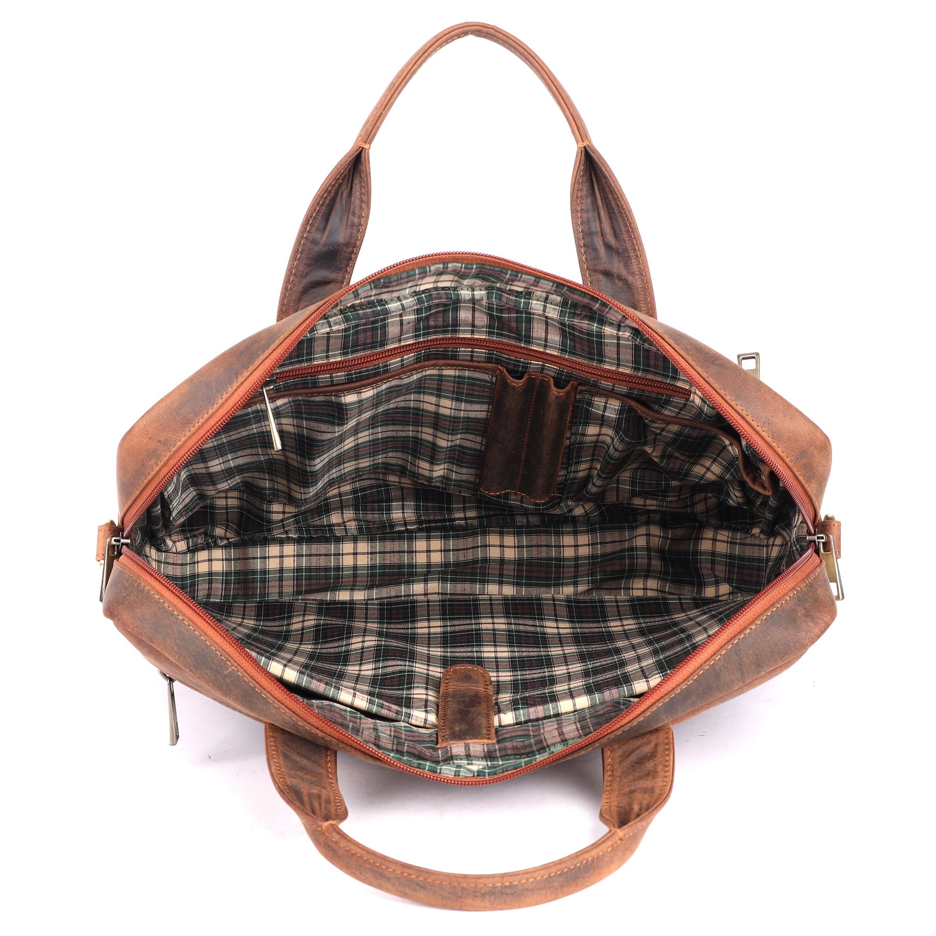 Benthill Notebooktasche Echt Leder I Aktentasche für Laptop I Umhängetasche für Notebook I Damen & Herren Schultertasche I Bürotasche