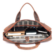Benthill Notebooktasche Echt Leder I Aktentasche für Laptop I Umhängetasche für Notebook I Damen & Herren Schultertasche I Bürotasche