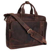 Benthill Laptoptasche Echt Leder I Herren & Damen Schultertasche I Aktentasche für Notebook I Büro Umhängetasche I Notebooktasche