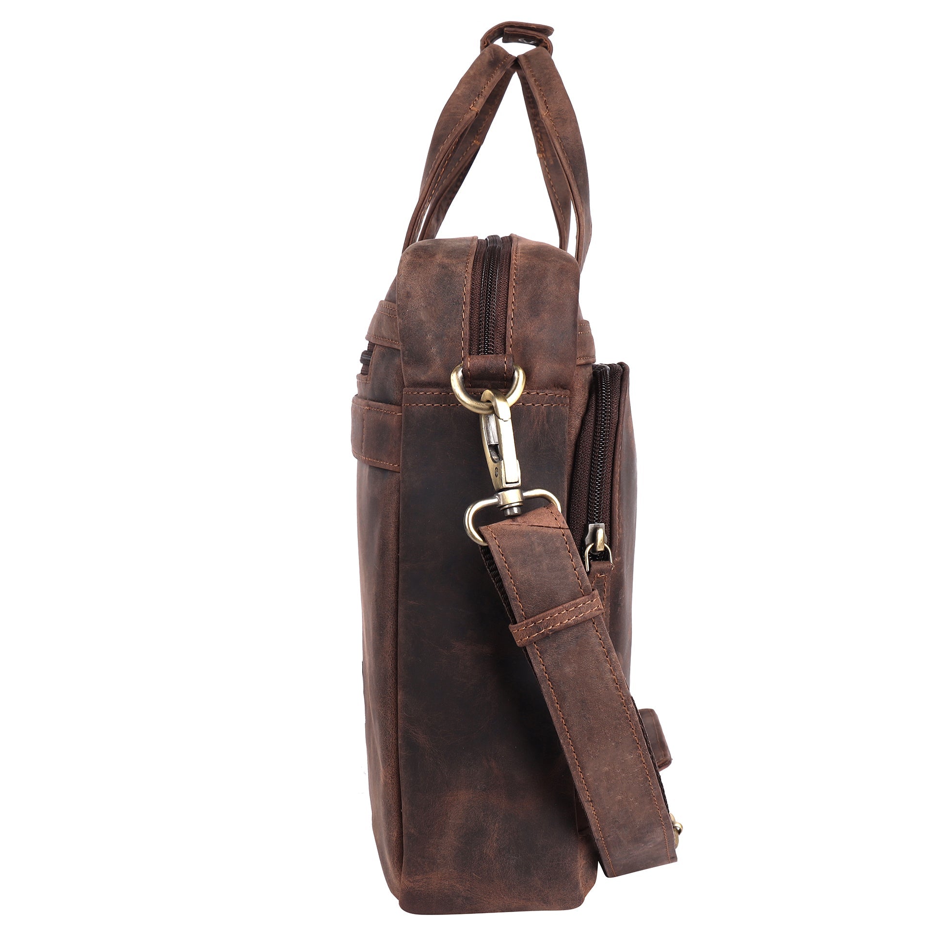Benthill Laptoptasche Echt Leder I Herren & Damen Schultertasche I Aktentasche für Notebook I Büro Umhängetasche I Notebooktasche