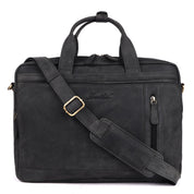 Benthill Laptoptasche Echt Leder I Herren & Damen Schultertasche I Aktentasche für Notebook I Büro Umhängetasche I Notebooktasche