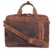 Benthill Laptoptasche Echt Leder I Herren & Damen Schultertasche I Aktentasche für Notebook I Büro Umhängetasche I Notebooktasche
