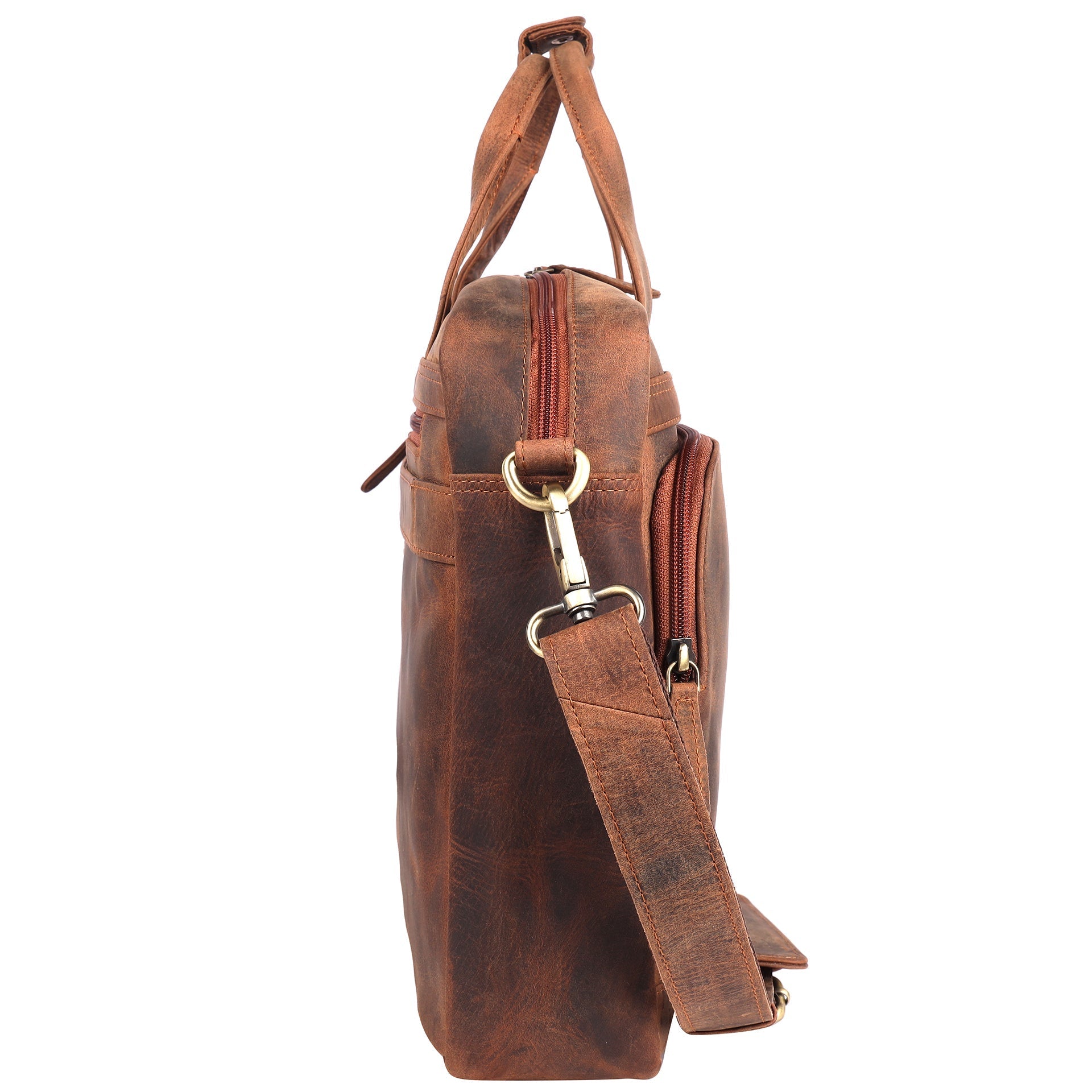 Benthill Laptoptasche Echt Leder I Herren & Damen Schultertasche I Aktentasche für Notebook I Büro Umhängetasche I Notebooktasche
