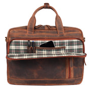 Benthill Laptoptasche Echt Leder I Herren & Damen Schultertasche I Aktentasche für Notebook I Büro Umhängetasche I Notebooktasche