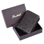 Benthill Kleine Geldbörse Echt Leder - Damen Geldbeutel mit RFID Schutz - 6 Kartenfächer - Slim-Wallet inkl. Geschenkbox