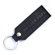 Benthill Schlüsselanhänger Echt Leder mit Bester Papa Gravur | Geschenk für Papa | Vatertagsgeschenk - Schlüsselbund inkl. Geschenkbox