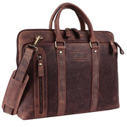 Benthill Laptoptasche Echt-Leder I Leder Umhängetasche für Laptop I Aktentasche für Notebook I Damen und Herren Tasche I Notebooktasche