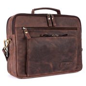 Benthill Laptoptasche Echt-Leder I Leder Umhängetasche für Laptop I Aktentasche für Notebook I Damen und Herren Tasche I Notebooktasche