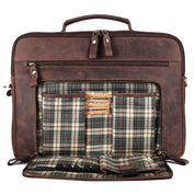 Benthill Laptoptasche Echt-Leder I Leder Umhängetasche für Laptop I Aktentasche für Notebook I Damen und Herren Tasche I Notebooktasche