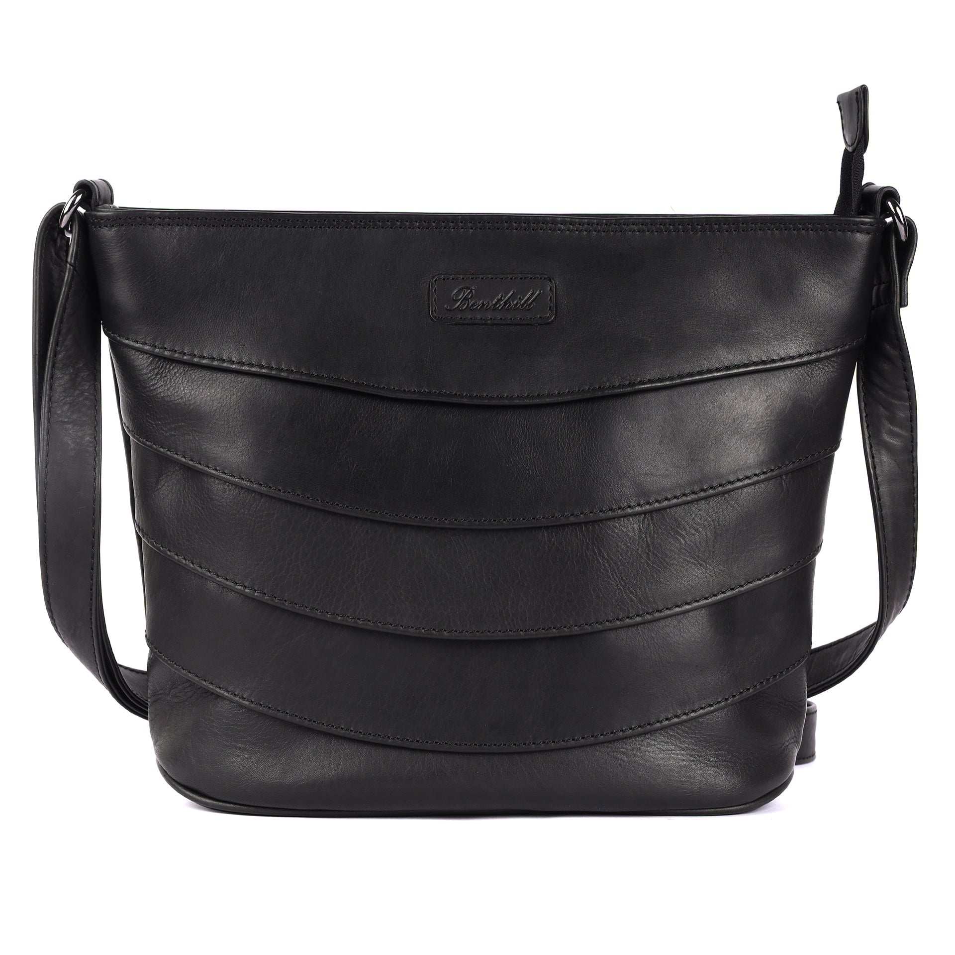 Benthill Damen Handtasche Leder - Shopper aus weichem hochwertigem Echtleder - Vintage Fashion Bag Beutel - Umhängetaschen - Schultertasche