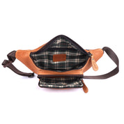 Benthill Bauchtasche Echt Leder - Hüfttasche / Gürteltasche aus hochwertigem Rindsleder – Echtleder Wandertasche - Partytasche