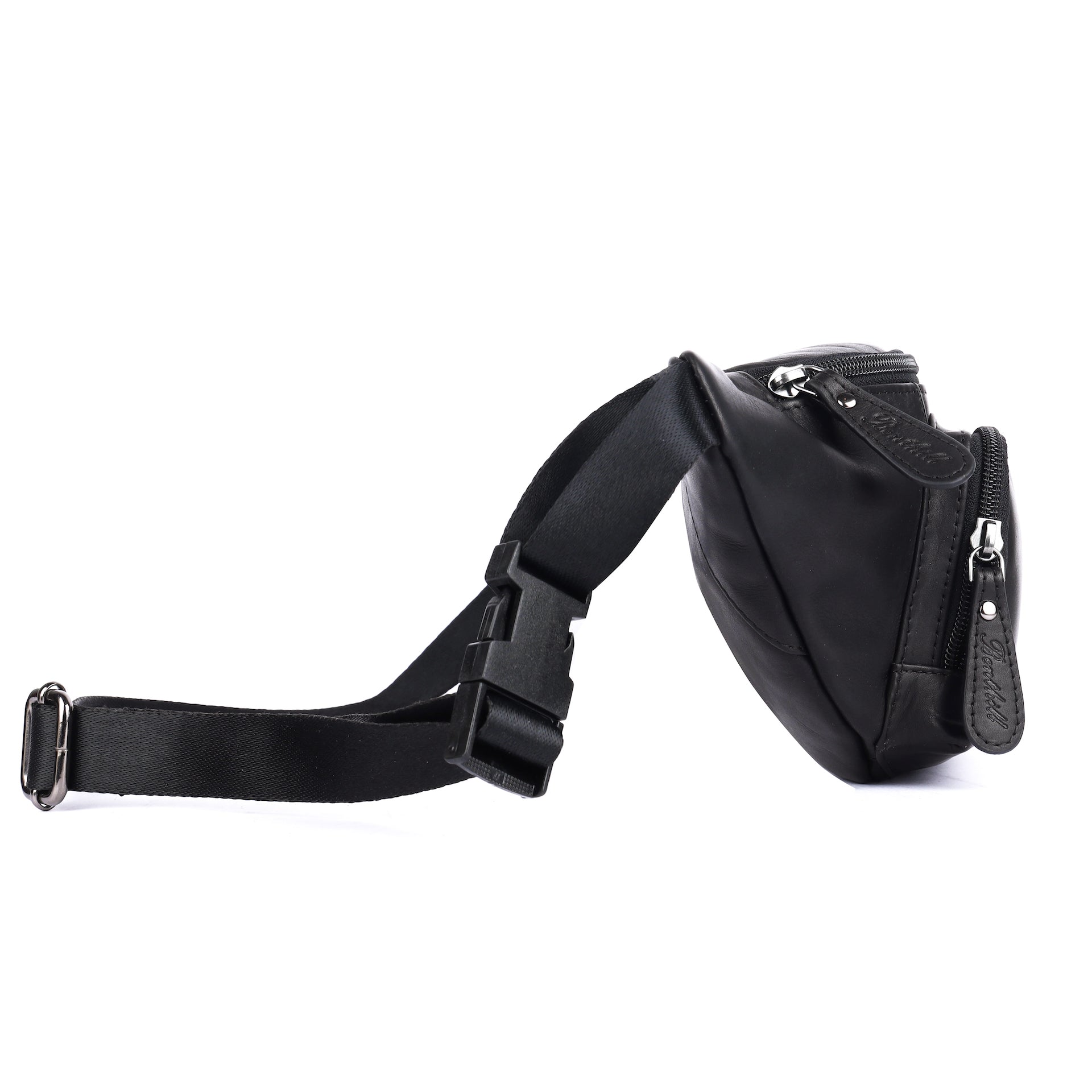 Benthill Bauchtasche Echt Leder - Hüfttasche / Gürteltasche aus hochwertigem Rindsleder – Echtleder Wandertasche - Partytasche