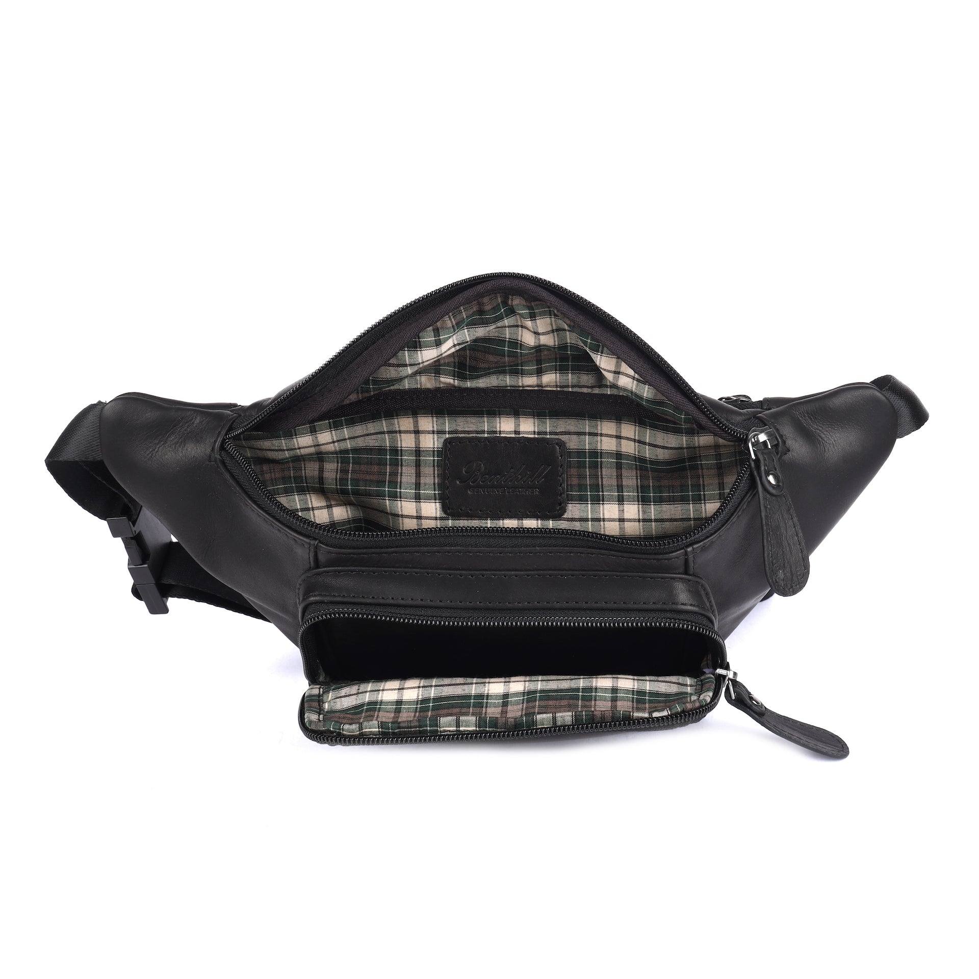 Benthill Bauchtasche Echt Leder - Hüfttasche / Gürteltasche aus hochwertigem Rindsleder – Echtleder Wandertasche - Partytasche