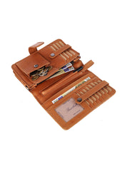 Benthill Reisebrieftasche Echt Leder - Hochwertige Dokumententasche mit RFID Schutz | Damen & Herren Handgelenktasche | Organizer - Brieftasche - Travel Wallet inkl. Geschenkbox