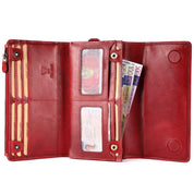 Benthill Geldbörse Damen Leder RFID | Damen Portemonnaie Groß mit vielen Kartenfächer | Grosses Vintage Slim Portmonee | Schmale Lange Damenbörse inkl. Geschenkbox