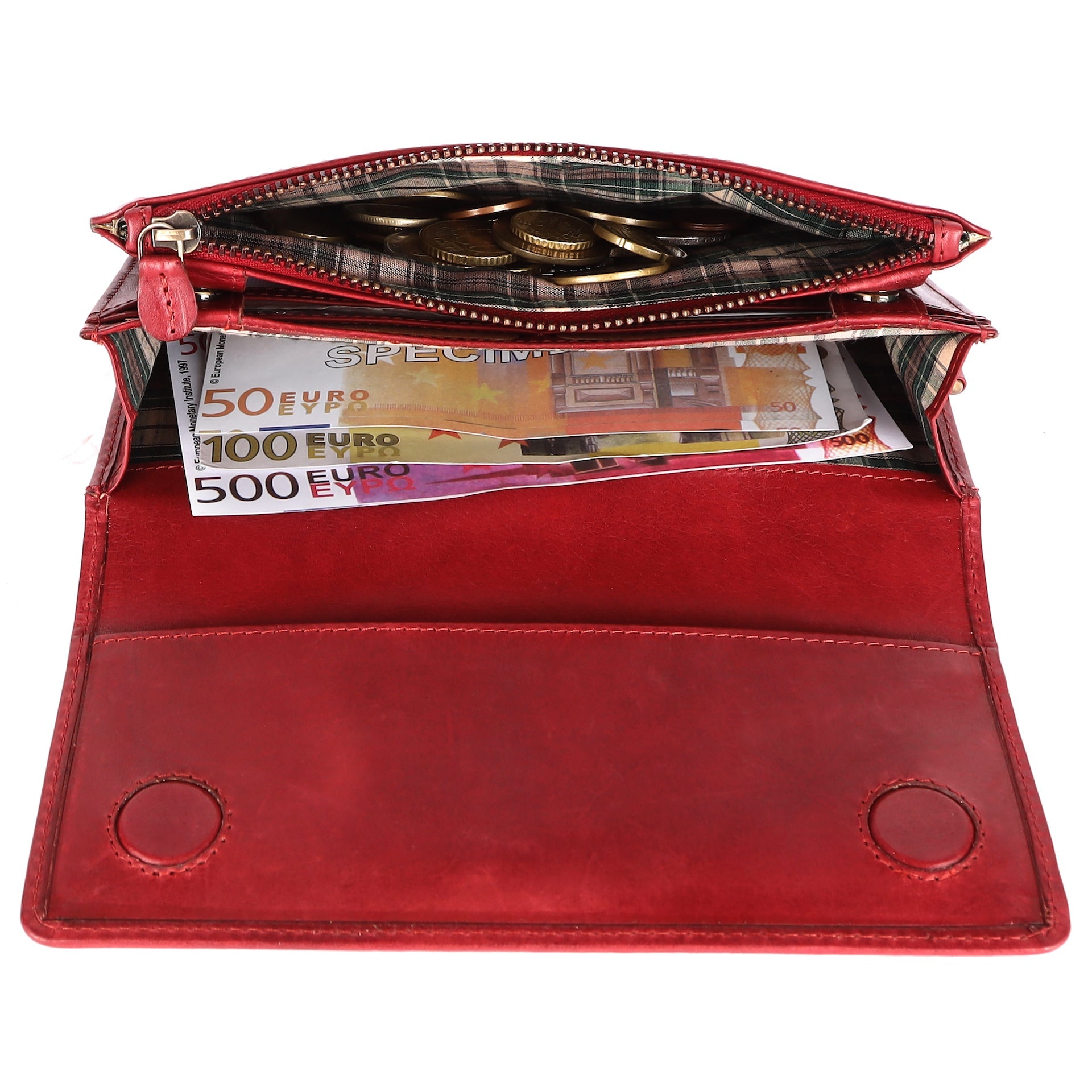 Benthill Geldbörse Damen Leder RFID | Damen Portemonnaie Groß mit vielen Kartenfächer | Grosses Vintage Slim Portmonee | Schmale Lange Damenbörse inkl. Geschenkbox