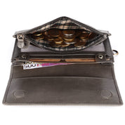 Benthill Geldbörse Damen Leder RFID | Damen Portemonnaie Groß mit vielen Kartenfächer | Grosses Vintage Slim Portmonee | Schmale Lange Damenbörse inkl. Geschenkbox