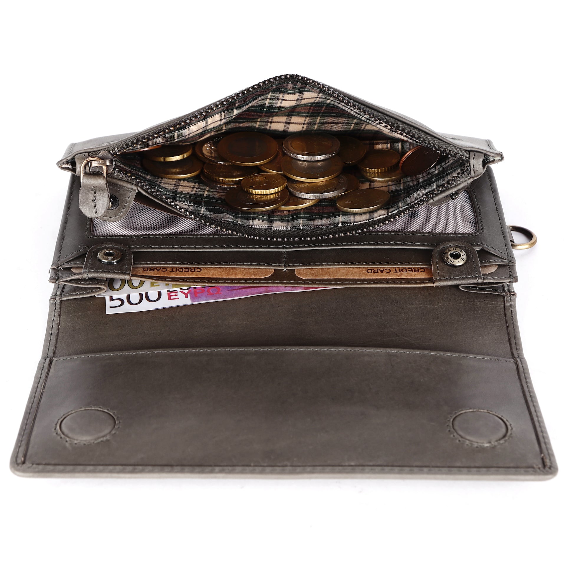 Benthill Geldbörse Damen Leder RFID | Damen Portemonnaie Groß mit vielen Kartenfächer | Grosses Vintage Slim Portmonee | Schmale Lange Damenbörse inkl. Geschenkbox