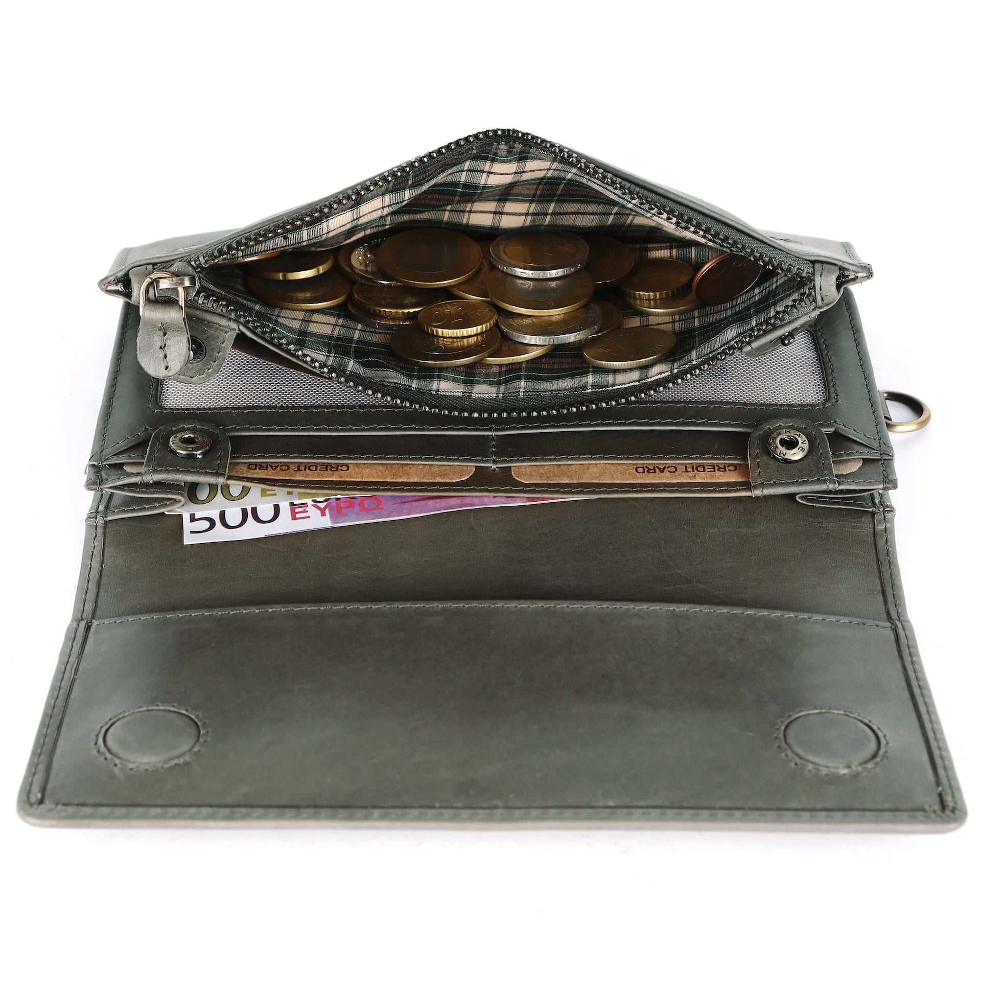 Benthill Geldbörse Damen Leder RFID | Damen Portemonnaie Groß mit vielen Kartenfächer | Grosses Vintage Slim Portmonee | Schmale Lange Damenbörse inkl. Geschenkbox