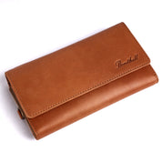 Benthill Geldbörse Damen Leder RFID | Damen Portemonnaie Groß mit vielen Kartenfächer | Grosses Vintage Slim Portmonee | Schmale Lange Damenbörse inkl. Geschenkbox