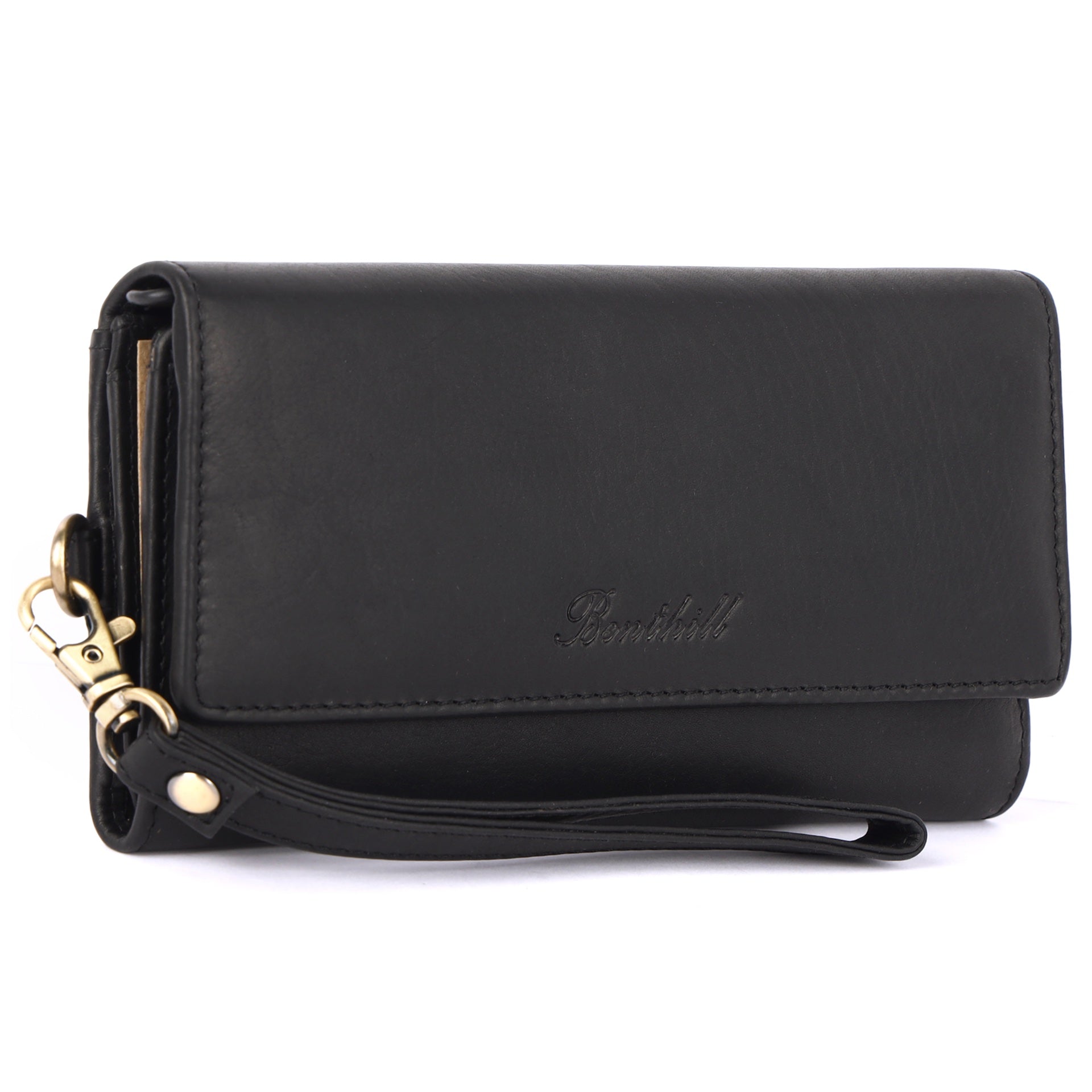 Benthill Geldbörse Damen Leder RFID | Damen Portemonnaie Groß mit vielen Kartenfächer | Grosses Vintage Slim Portmonee | Schmale Lange Damenbörse inkl. Geschenkbox