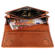 Benthill Geldbörse Damen Leder RFID | Damen Portemonnaie Groß mit vielen Kartenfächer | Grosses Vintage Slim Portmonee | Schmale Lange Damenbörse inkl. Geschenkbox